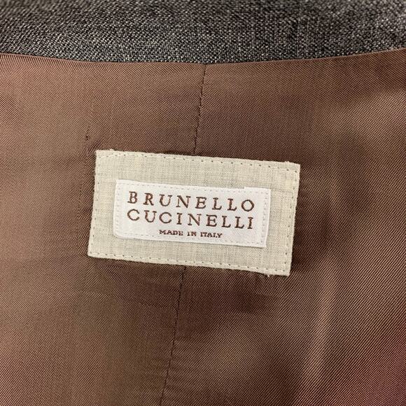 BRUNELLO CUCINELLI Size 38 Grey Wool Vest Suit - Picture 7 of 9